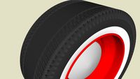HotRod classic rim with detailed tire