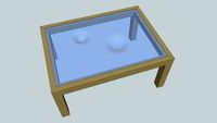 slumped glass coffee table