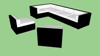 Outdoor living chairs ( Low Poly )