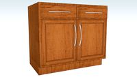 Base Double Door Double Drawer