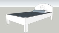 bed with matress and pillow