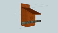 Nesting box with hole