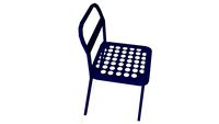 Chaise bleu