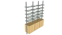 ISS Designs Modular Shelving - 3Bay Quad Pole System- Room Devider