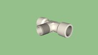 Té femelle cylindrique G1/4 mâle conique R1/4 au centre