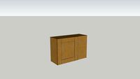 WIDE FRAME OAK KITCHEN RANGE - CORNER WALL UNIT 570H