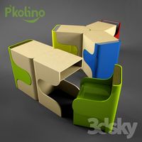 P&amp;#39;kolino Klick Desk &amp;amp; Chair Set Red