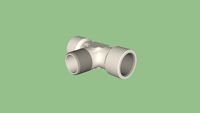 Té femelle cylindrique G3/8 mâle conique R3/8 au centre