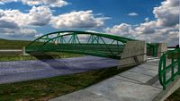 Footbridge over the river Svitava,Brno, cz