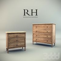LOUIS XVI 10-DRAWER DRESSERLOUIS XVI 4-DRAWER DRESSER & LOUIS XVI CLOSED NIGHTSTAND