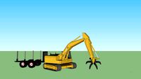Excavator with trailer(forwarder)