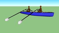 2 rowers yole