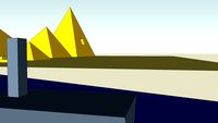 pyramids at giza with sphynx
