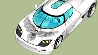 voiture aigle blanche