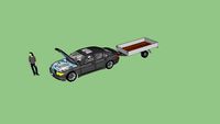 bmw 760i med tilhenger