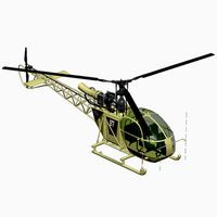 Alouette II Light Utility Helicopter3d model