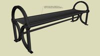 CBF-16 City Sites 6ft Backless Steel Bench with Castings