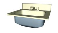 Bathroom sink with backsplash