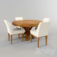 Round table and chair