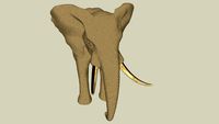 elephant head and legs for cad-man