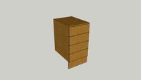 WIDE FRAME OAK KITCHEN RANGE - 4 DRAWER BASE UNIT