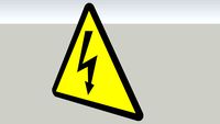 Placa de aviso: Risco de Choque Elétrico