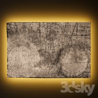 Decor for wall. Backlit panels.