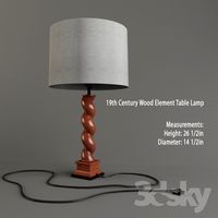 19th Century Wood Element