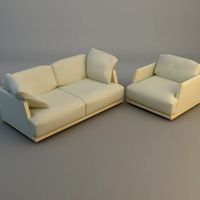 Sofa and Armchair3d model