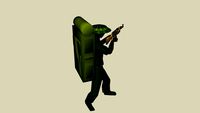 soldier with AK