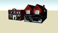 Bricklayers Arms pub and Murphy's fish and chip shop, Hitchin