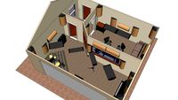 Garage-Size Recording Studio - Acoustical Diffusion - The Curve System