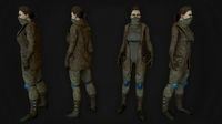 Girl soldier3d model