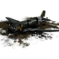DC-3 Military Air Crash3d model