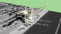 Post Panamax Shipping Crane (raised)