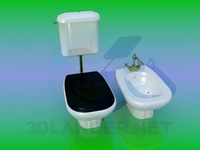3D Model WC and bidet