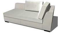 méridienne G. TERENCE cuir blanc, maisons du monde, ref 124771 prix 1060