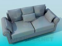 3D Model Sofa with pillows
