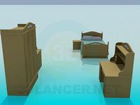 3D Model A set of furniture in the room student