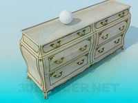 3D Model Cupboard with drawers in the Baroque style