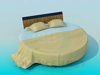 3D Model The round bed