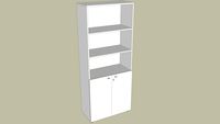 Librería alta con puertas bajas blanco