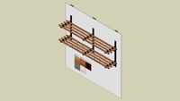 EMCO Speciality Products 2-Shelf Coat Rack w/Hooks System Model H2