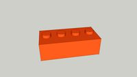 brique lego grande orange