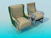 3D Model Chair and armchair complete