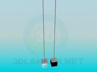 3D Model Pendant in black and white