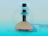 3D Model The triangular televisions stand with racks for remotes