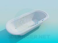 3D Model Bath with mixer tap on a side