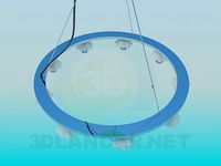 3D Model Circular chandelier with flowers