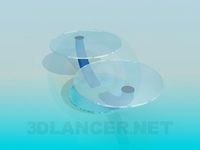 3D Model Table with two-tier tabletop